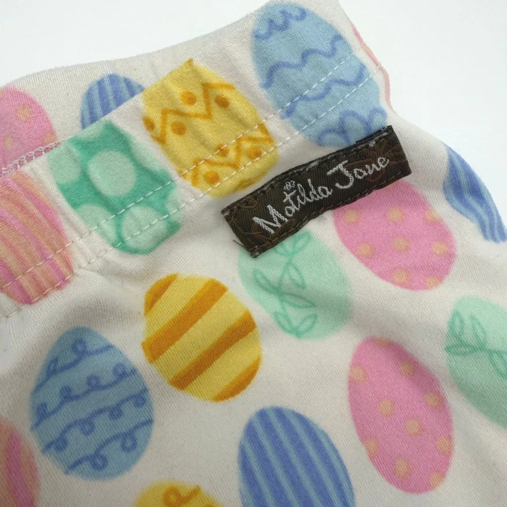 Matilda Jane Pajama Set Kids 12 Multicolor Bunny Easter Egg‎ Striped Spring PJ